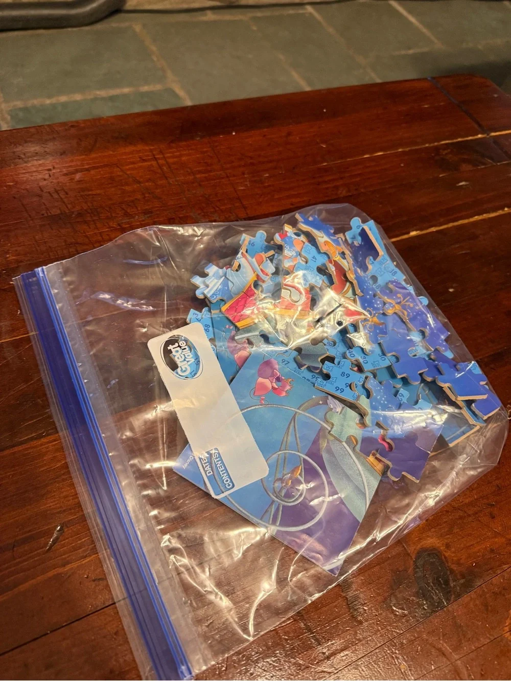 Cinderella Carriage Kids Puzzle - Blue